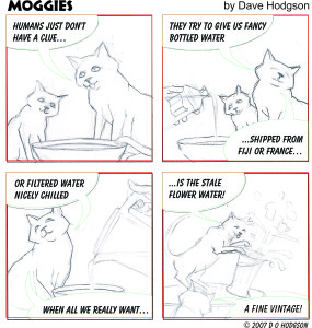 Speech Bubbles and Outlines added to 4-panel Moggies Cartoon